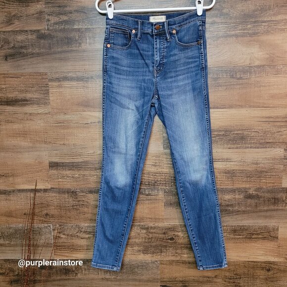 Madewell Jeans 27 Skinny 10" High Rise Danny Wash G7391 Tummy Control Stretch - Picture 1 of 13